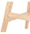 Tabouret de bar design gris en tissu et bois Leila