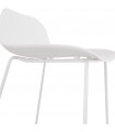 Tabouret de bar design blanc en plastique et métal Monaco