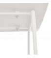 Tabouret de bar design blanc en plastique et métal Monaco