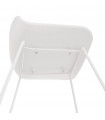 Tabouret de bar design blanc en plastique et métal Monaco