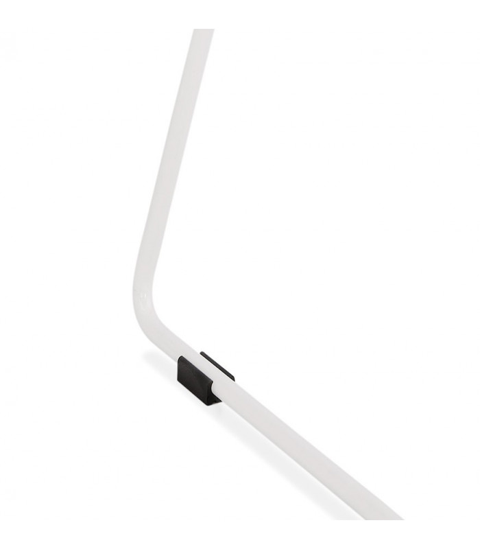 Tabouret de bar design blanc en plastique et métal Monaco