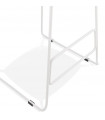 Tabouret de bar design blanc en plastique et métal Monaco