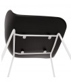 Tabouret de bar design noir en plastique et métal Monaco