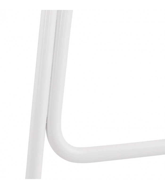 Tabouret de bar design bleu en plastique et métal Monaco