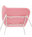 Tabouret de bar design rose en plastique et métal Monaco