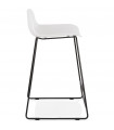 Tabouret de bar design blanc en plastique et métal Monaco Mini