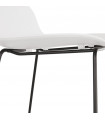 Tabouret de bar design blanc en plastique et métal Monaco Mini