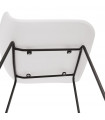 Tabouret de bar design blanc en plastique et métal Monaco Mini