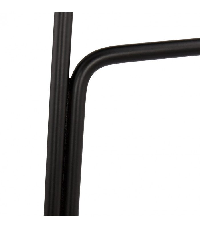 Tabouret de bar design noir en plastique et métal Monaco Mini