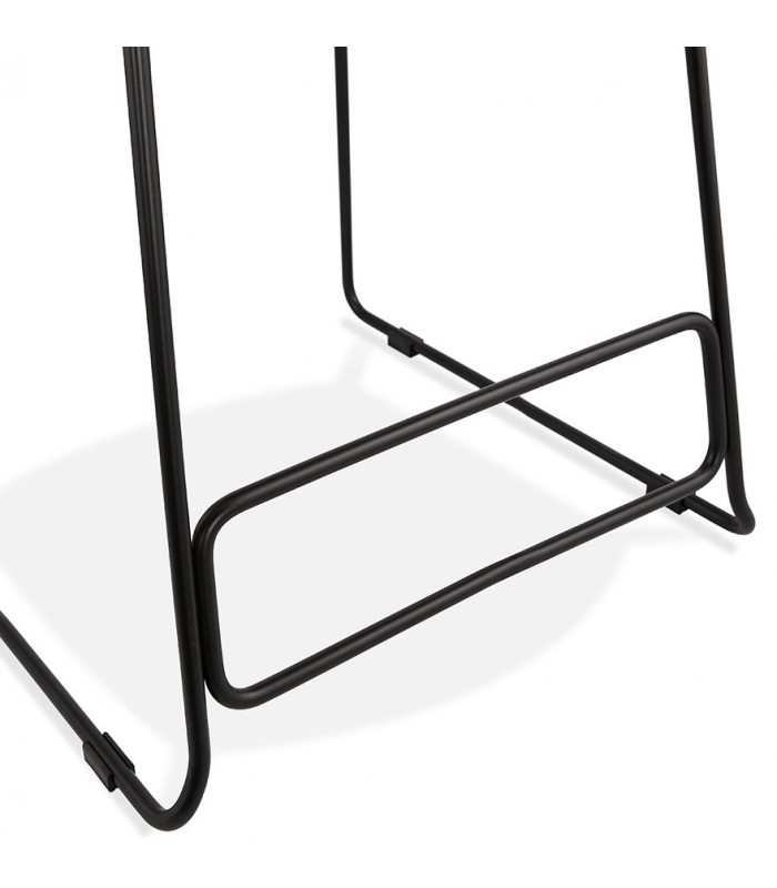 Tabouret de bar design noir en plastique et métal Monaco Mini