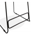 Tabouret de bar design gris en plastique et métal Monaco Mini