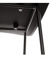 Tabouret de bar design noir en plastique et métal Monaco