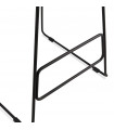 Tabouret de bar design noir en plastique et métal Monaco