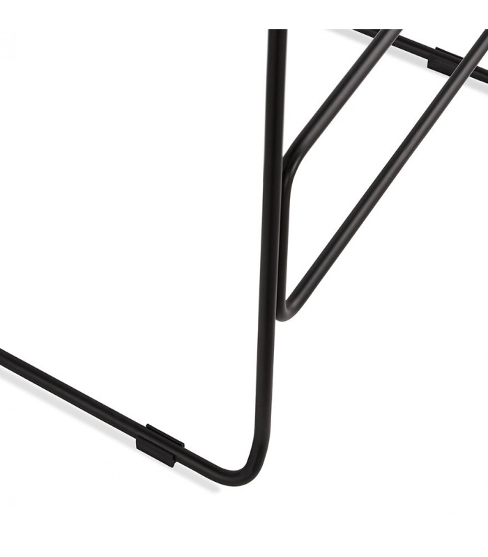 Tabouret de bar design noir en plastique et métal Monaco