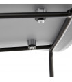 Tabouret de bar design gris en plastique et métal Monaco