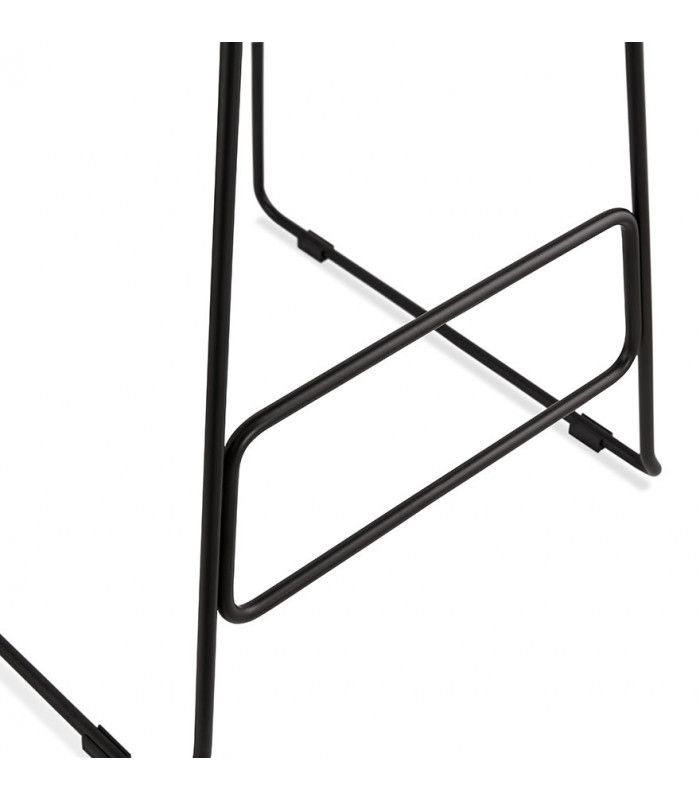 Tabouret de bar design rose en plastique et métal Monaco