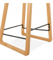 Tabouret de bar design gris foncé en tissu et bois Parkman Mini
