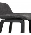 Tabouret de bar design gris foncé en tissu et bois Parkman Mini