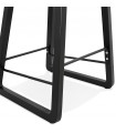 Tabouret de bar design gris foncé en tissu et bois Parkman Mini