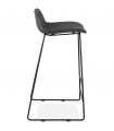 Tabouret de bar design gris foncé en tissu et métal Pineapple