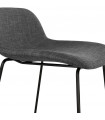 Tabouret de bar design gris foncé en tissu et métal Pineapple