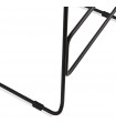 Tabouret de bar design gris foncé en tissu et métal Pineapple