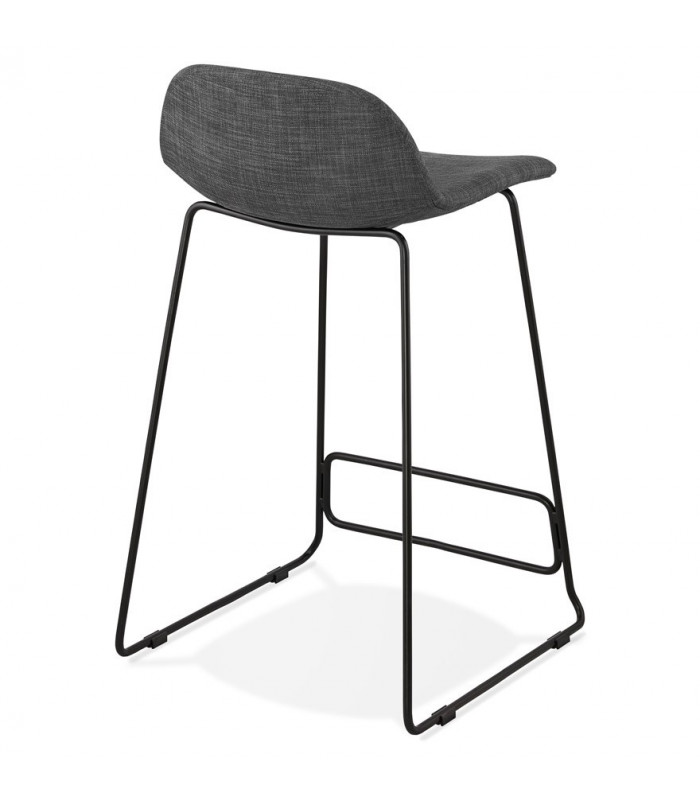 Tabouret de bar design gris foncé en tissu et métal Pineapple Mini