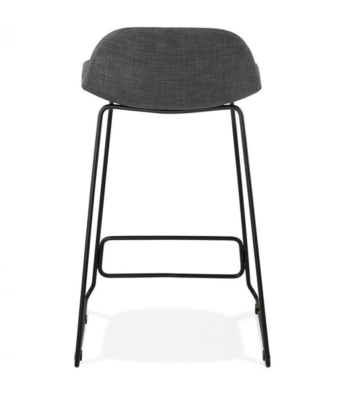 Tabouret de bar design gris foncé en tissu et métal Pineapple Mini