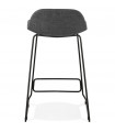 Tabouret de bar design gris foncé en tissu et métal Pineapple Mini