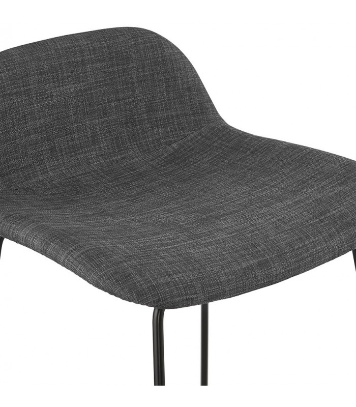 Tabouret de bar design gris foncé en tissu et métal Pineapple Mini