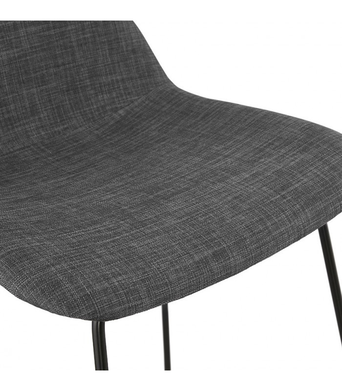 Tabouret de bar design gris foncé en tissu et métal Pineapple Mini