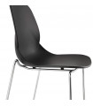 Tabouret de bar design noir en plastique et métal Reman
