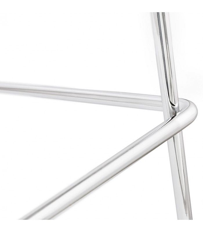 Tabouret de bar design noir en plastique et métal Reman