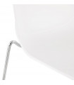 Tabouret de bar design blanc en plastique et métal Reman