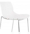 Tabouret de bar design blanc en plastique et métal Reman