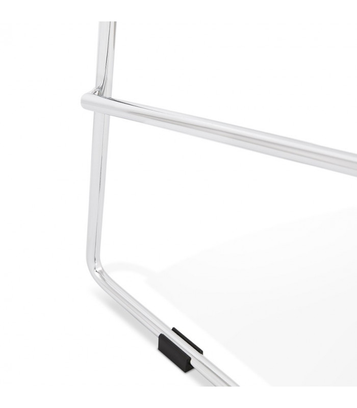 Tabouret de bar design blanc en plastique et métal Reman Mini