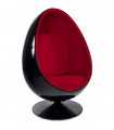 Fauteuil design noir en plastique et tissu Piccadilly
