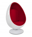 Fauteuil design blanc en plastique et tissu Piccadilly