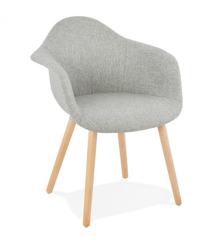 Fauteuil design gris en tissu Glimpse