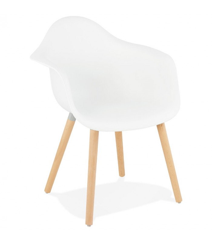 Fauteuil design blanc en plastique Britton