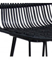 Tabouret de bar design noir en bois et métal Giamatti Mini