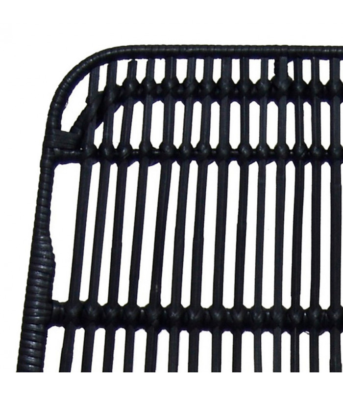 Tabouret de bar design noir en bois et métal Giamatti Mini
