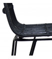 Tabouret de bar design noir en bois et métal Giamatti Mini