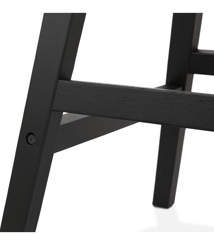 Tabouret de bar design vert en tissu et bois Alvah Mini