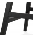 Tabouret de bar design vert en tissu et bois Alvah Mini