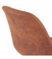 Tabouret de bar design marron en tissu et bois Nya