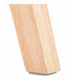 Tabouret de bar design marron en tissu et bois Nya