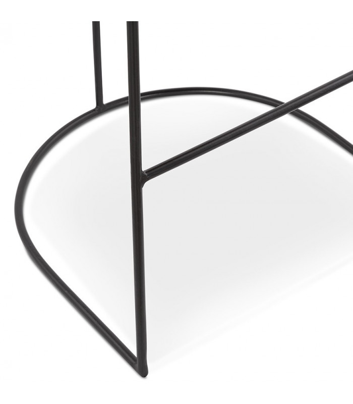 Tabouret de bar design naturel en bois et métal Jak