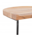 Tabouret de bar design naturel en bois et métal Jak Mini