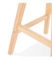 Tabouret de bar design gris foncé en tissu et bois Nya